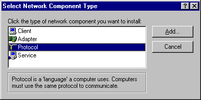 Picture of network options
